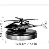 Araba Güneş Enerjisiyle çalışan Araç Helikopter kokulu Süs Gri - siyah gıri