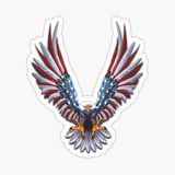 Araba Kartal Sticker Yapıştırması Etiket Amerikan Bayrağı 17cm A3