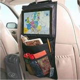 Araba Koltuk Arkası Şeffaf Koruyucu Kılıf Tablet Tutucu Stand Araç Içi Düzenleyici Organizer - Çok Renkli