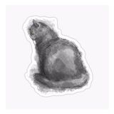 Araba Leptop İçin Kedi Tekir Sticker Yapıştırması Etiket 17cm A2