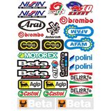 Araba, Motosiklet, Bisiklet, Kask Sponsor Sticker Seti, Çıkartma Etiketi A8032 Model