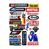 Araba, Motosiklet, Bisiklet, Kask Sponsor Sticker Seti, Çıkartma Etiketi A8034 Model