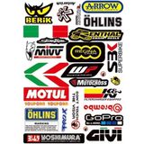 Araba, Motosiklet, Bisiklet, Kask Sponsor Sticker Seti, Çıkartma Etiketi A8046 Model