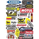 Araba, Motosiklet, Bisiklet, Kask Sponsor Sticker Seti, Çıkartma Etiketi A8047 Model Siyah