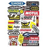Araba, Motosiklet, Bisiklet, Kask Sponsor Sticker Seti, Çıkartma Etiketi A8047 Model