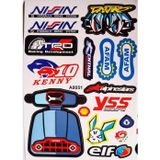 Araba, Motosiklet, Bisiklet, Kask Sponsor Sticker Seti, Çıkartma Etiketi A8051 Model