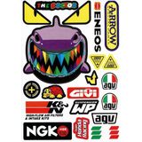 Araba, Motosiklet, Bisiklet, Kask Sponsor Sticker Seti, Çıkartma Etiketi A8055 Model
