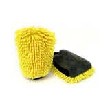 Araba Oto Yıkama Temizlik Eldiveni Süngeri Peluş Büyük Boy Çift Yüzeyli 22X19cm