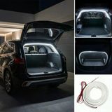 Araba Otomobil Ön Arka Bagaj İçi Aydınlatma Neon Led Şerit Kayar Modlu 12V 4 Metre Beyaz