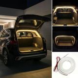 Araba Otomobil Ön Arka Bagaj İçi Aydınlatma Neon Led Şerit Kayar Modlu 12V 4 Metre Sarı
