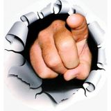Araba Renkli Oto Sticker El Ile Işaret Etme Oto Yapıştırma