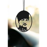 Araba Süsü Metal Gazi Mustafa Kemal Atatürk Dikiz Aynası Süsü Gerçek Silüet Oto Aksesuar - Çok Renkli