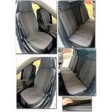 Araba Terletmez Ergonomik Koltuk Minderi 5 Parça - 5 Koltuk Tam Set Kırmızı-beyaz Dikişli