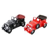 ARABA VİNTAGE DEKORATİF BİBLO - KUMBARA RENKLİ 20.5X7X9CM REÇİNE (5047)