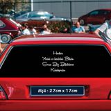 Araba Yazilari Atarli Ukala Turkce Sarki Anlamli Sozler - Cam Yazilari Sticker Etiket Yapistirma