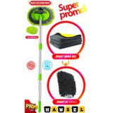 Araba Yıkama Fırçası Oto Yıkama Seti Mop Mikrofiber Bezli Teleskopik Saplı 1 Yedek Bez Hediyeli
