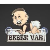 Arabada Bebek Var Araba Stickeri Fanatik Bebek Pleksi Vantuzlu