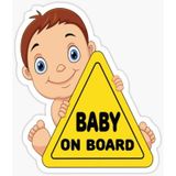 Arabada bebek var Baby On Board Sticker Yapıştırma 19CM md12