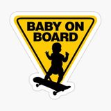Arabada bebek var Baby On Board Sticker Yapıştırma 19CM md1
