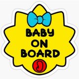 Arabada bebek var Baby On Board Sticker Yapıştırma 19CM md4