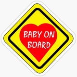 Arabada bebek var Baby On Board Sticker Yapıştırma 19CM md6