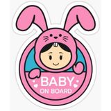 Arabada bebek var Baby On Board Sticker Yapıştırma 19CM md8