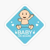 Arabada bebek var Baby On Board Sticker Yapıştırma 19CM md9