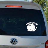 Arabada Bebek Var Korna Çalma Sticker Yapıştırma Arka Cam