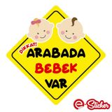 Arabada Bebek Var Oto Sticker, Araba Cam Sticker