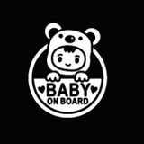 Arabada Bebek Var Resim Sticker Yapıştırma