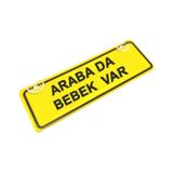 Arabada Bebek Var Sök-tak Pratik Yeni Nesil Sarı Dekor Plaka