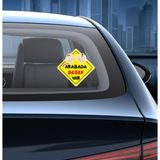 Arabada Bebek Var Sticker Araba Oto Sticker 02501 - 15x15 Cm - Renkli