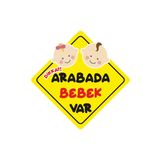 Arabada Bebek Var Sticker Oto Araba Sticker 19 x 19 cm