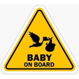 Arabada Bebek Var Sticker oto Yapıştırma Etiket 18cm MD10