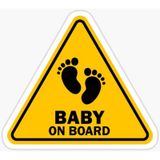 Arabada Bebek Var Sticker oto Yapıştırma Etiket 18cm MD12