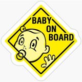 Arabada Bebek Var Sticker oto Yapıştırma Etiket 18cm MD15