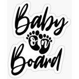 Arabada Bebek Var Sticker oto Yapıştırma Etiket 18cm MD19