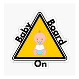 Arabada Bebek Var Sticker oto Yapıştırma Etiket 18cm MD8