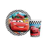 Arabalar Cars Şimşek Mcqueen Temalı Karton Tabak Ve Bardak Seti 8+8 Adet Tüm Yaşlar