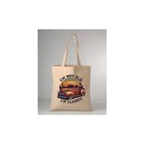 Arabalar Serisi-5 Baskılı 35X40 cm Ham Bez Omuz Çantası - 35 x 40 cm - Ekru