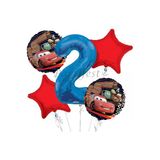 Arabalar Şimşek Mcqueen 2 Yaş Balon Set Cars Folyo Balon Set Konsept Doğum Günü Set Yaş Balon