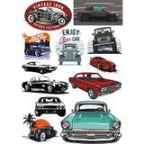 Arabalar Sticker Set -1 9 Parça Telefon, Tablet, Defter, Laptop Sticker