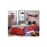 Arabalı Yatak, Jaguar Koltuklu Full Ledli Arabalı Yatak - Kırmızı