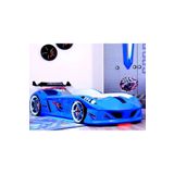Arabalı Yatak, Jaguar Rüzgarlıklı Full Ledli Arabalı Yatak - Mavi