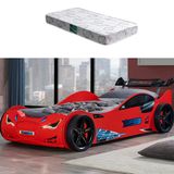 Arabalı Yatak, Süpers Rüzgarlıklı Arabalı Yatak - Kırmızı 1 Adet Comfort Yatak Kırmızı