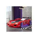 Arabalı Yatak, Vento Cooper Full Ledli Rüzgarlıklı Arabalı Yatak - Kırmızı
