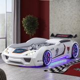 Arabalı Yatak, Vento Cooper Rüzgarlıklı Full Ledli Arabalı Yatak - Beyaz