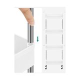 Arabası, 4 Seviyeli Mutfak Arabası, Mutfak Rafı, Tekerlekli Niş Rafı, Banyo Rafı, Yerden Tasarruf Sağlayan, Beyaz - standart