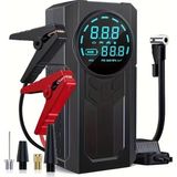 Araç Akü Takviye Cihazı 3000A Peak – Tüm Araçlarla Uyumlu Taşınabilir Jump Starter, Dijital - Çok Renkli