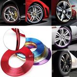 Arac Araba Oto Jant Fitili Metal Gorunumlu Lastik Jant Trim Bandi Jant Seriti 8 Metre